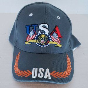 Gray USA Ball Cap Adjustable Adult Coast Guard
